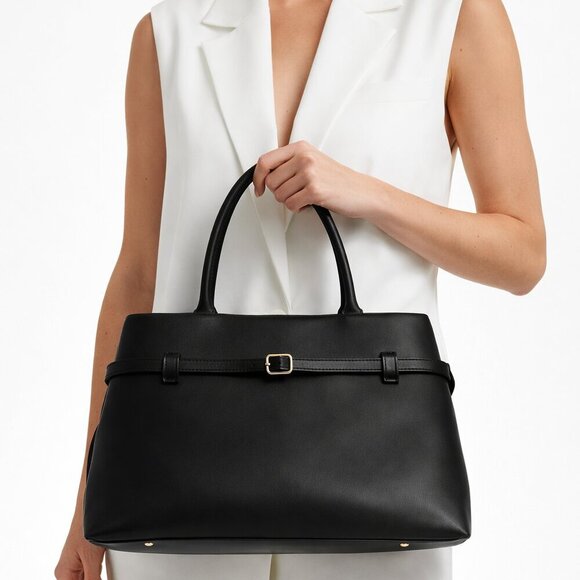 Vostevas Handbags - Soft Faux Leather Structured Tote – Budget Friendly Chic